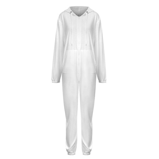 Women’s Zip-Up Hooded Jumpsuit Pajama Set