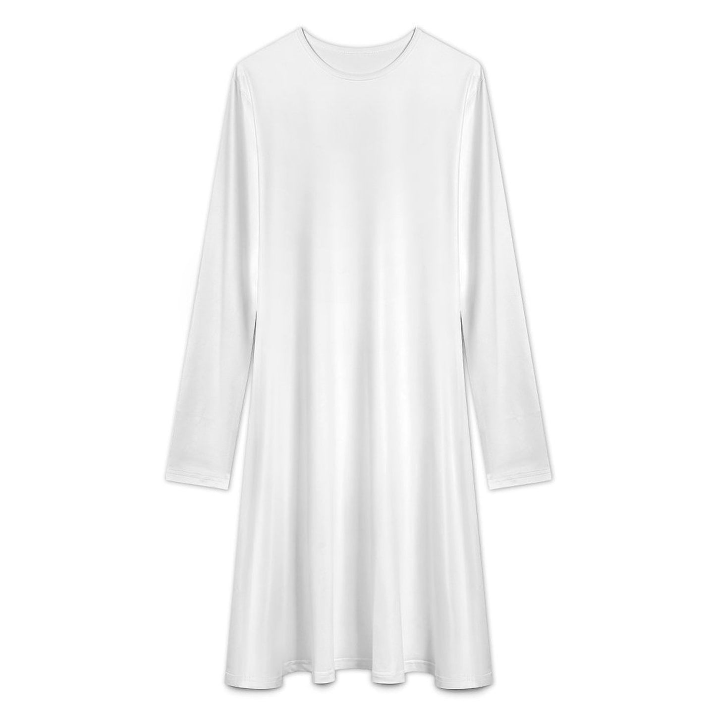 Women’s Long Sleeve Crew Neck A-Line Dress