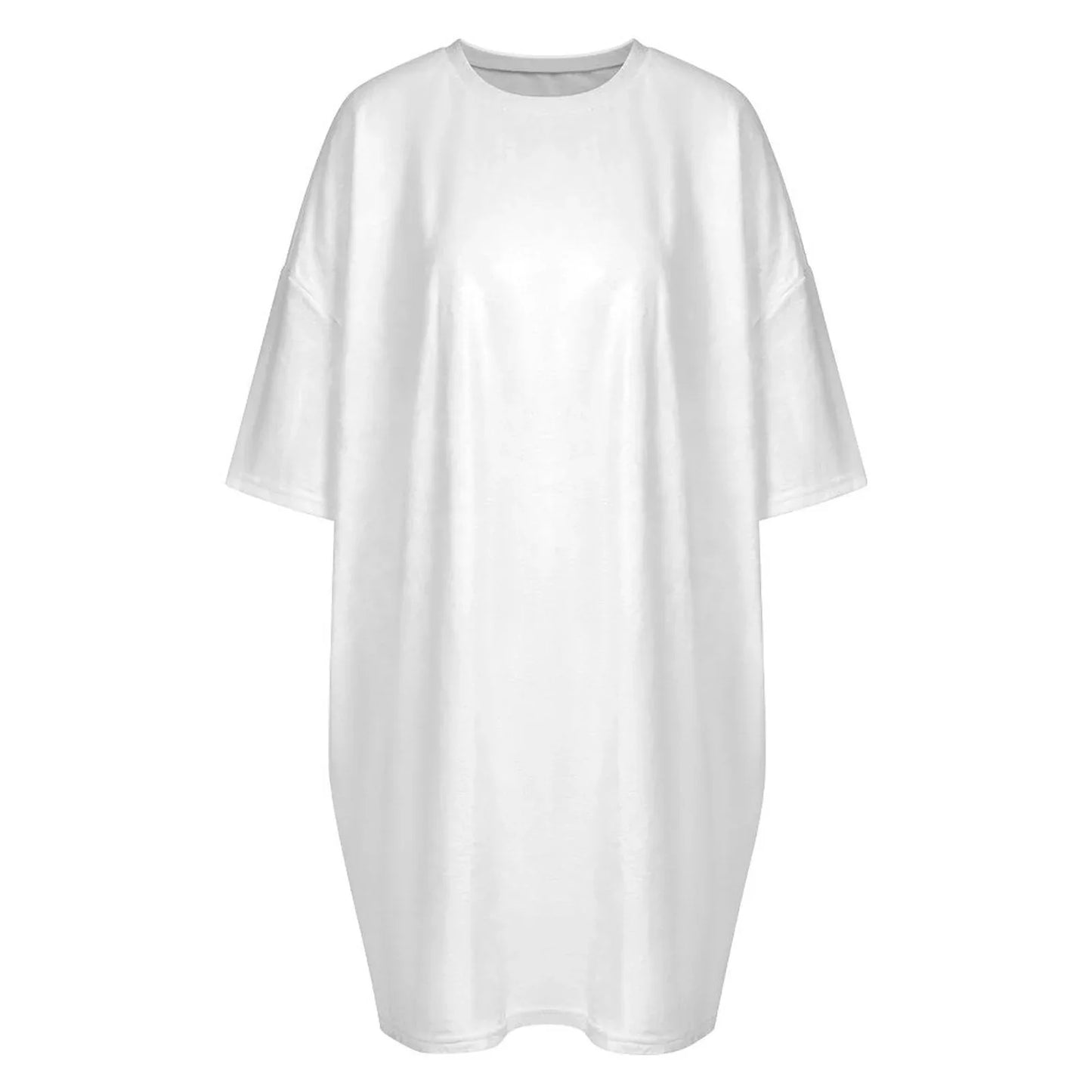 Women’s Fleece Oversized T-Shirt Dress - Nogicle
