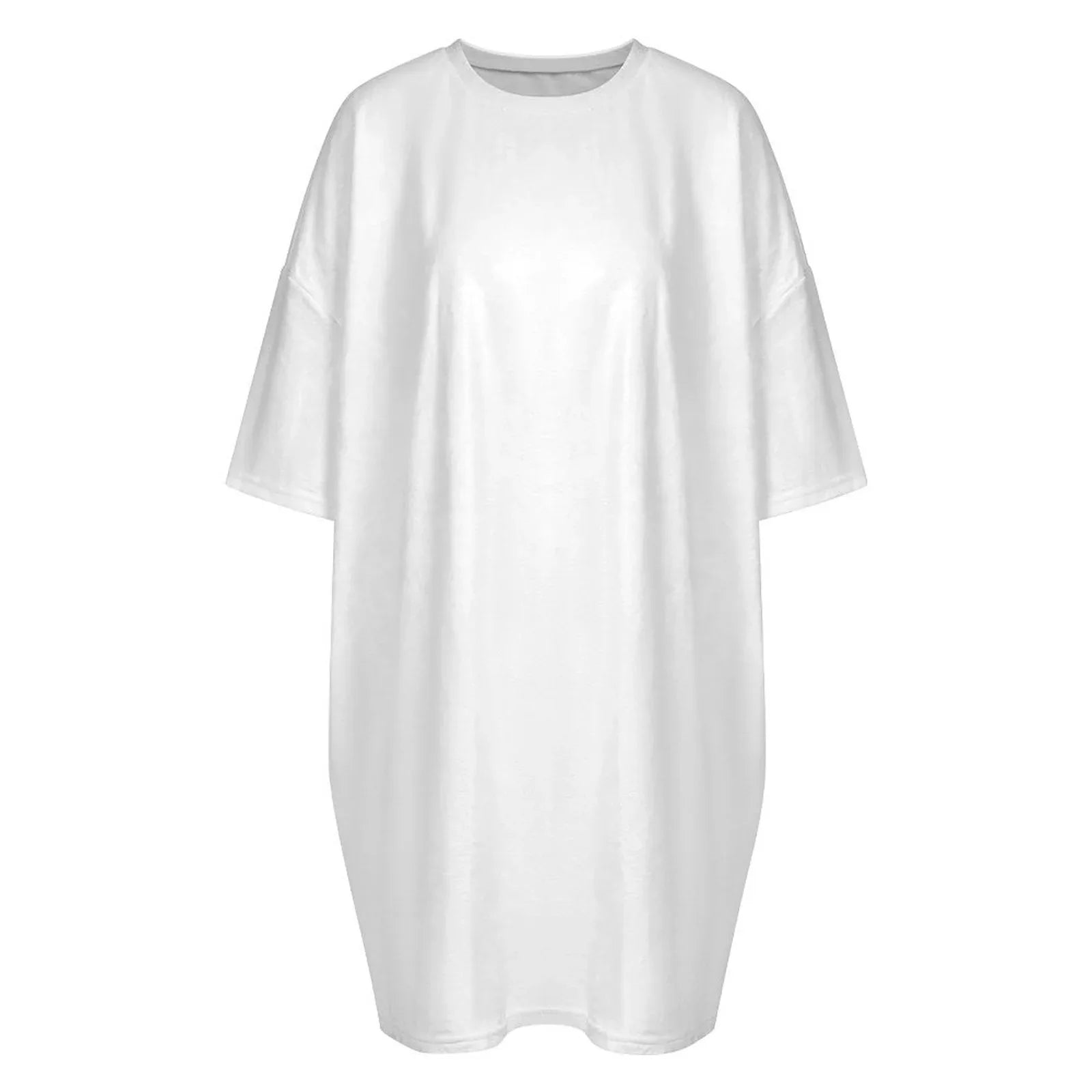 Women’s Fleece Oversized T-Shirt Dress - Nogicle