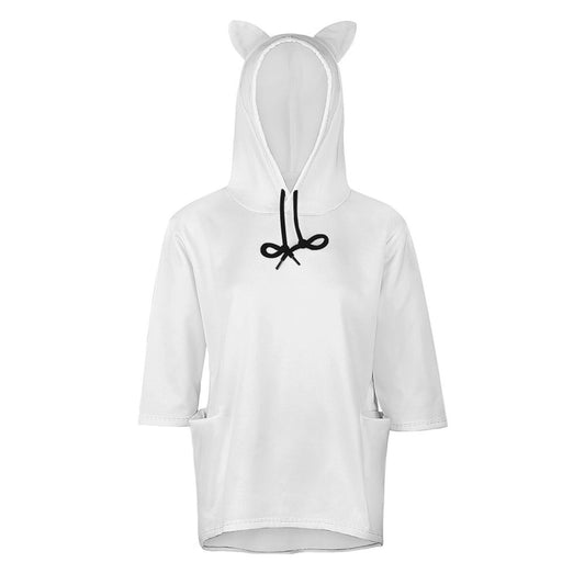 Women’s Cat Ear Hooded 3/4 Sleeve Sweatshirt