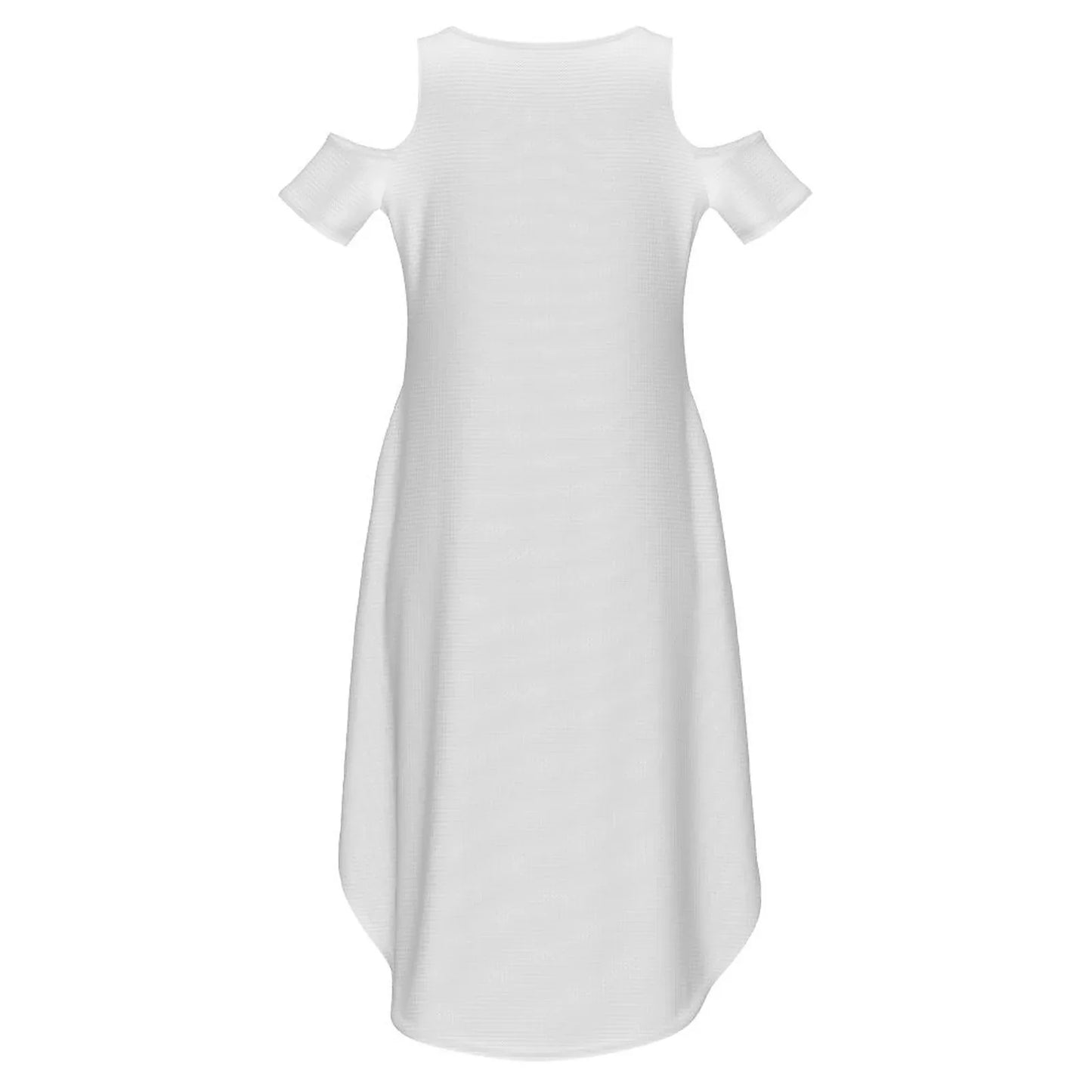 Women’s Cold Shoulder V-Neck Dress - Nogicle