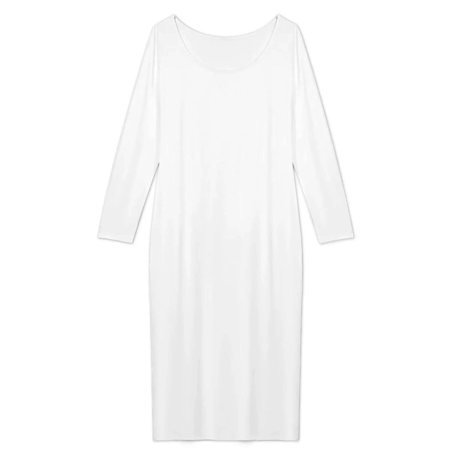 Women’s Scoop Neck Long Sleeve Maxi Dress - Nogicle