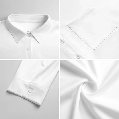 Women’s Drop Shoulder Long Sleeve Blouse - Nogicle