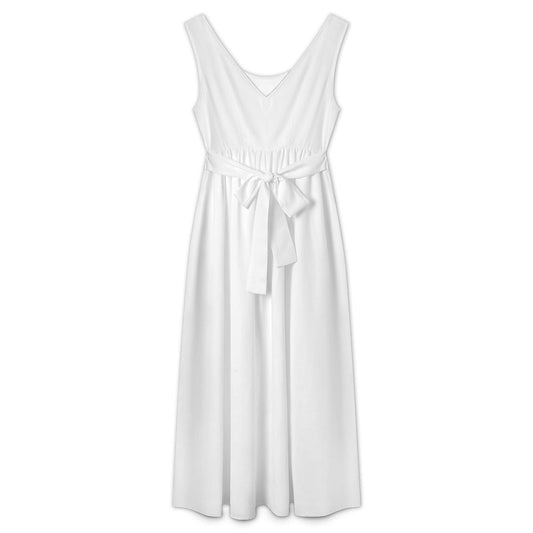 Women’s Tie-Waist V-Neck Midi Dress