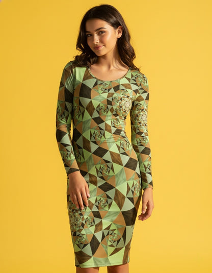 Women’s Long Sleeve Bodycon Midi Dress