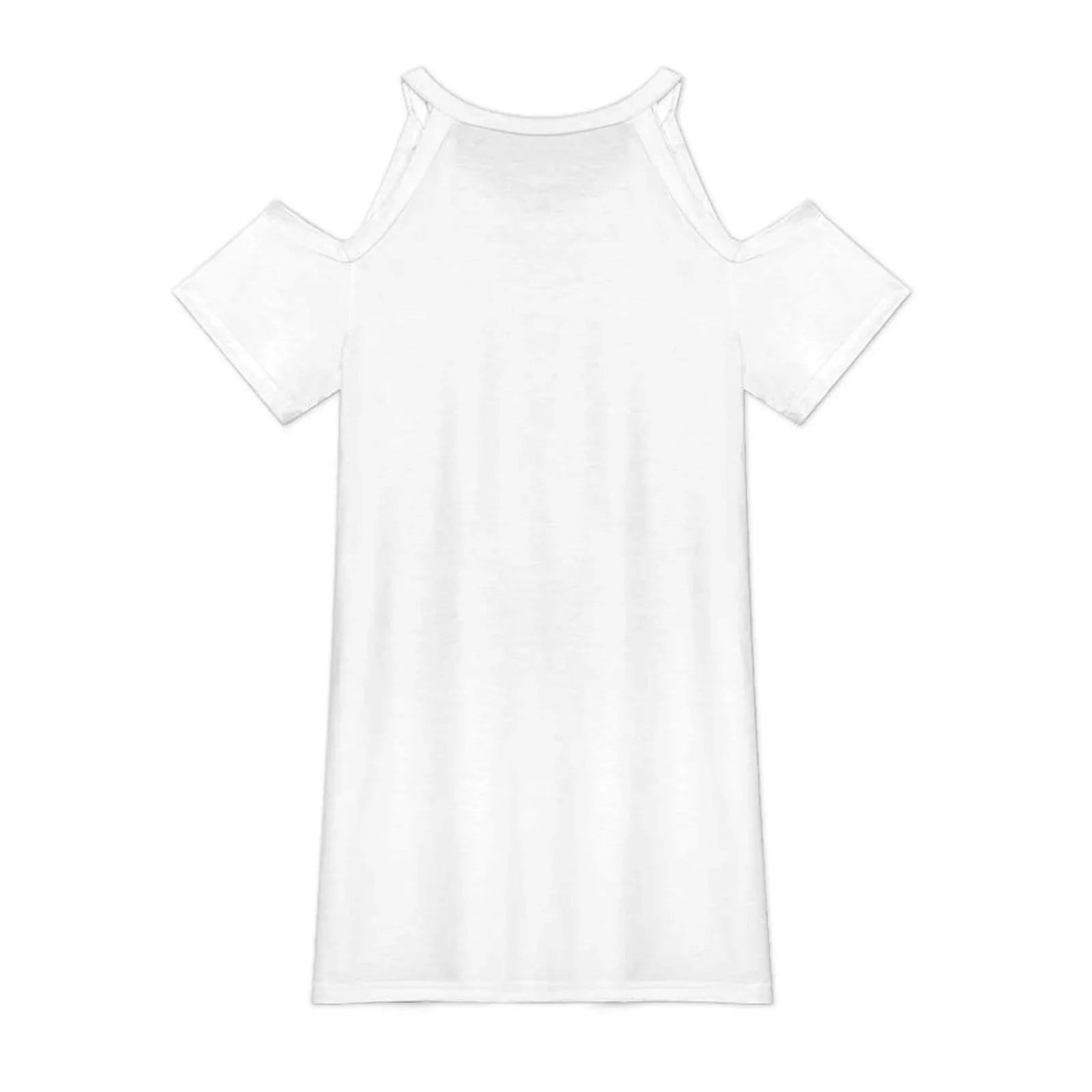 Women’s V-Neck Cold Shoulder Mini Dress - Nogicle