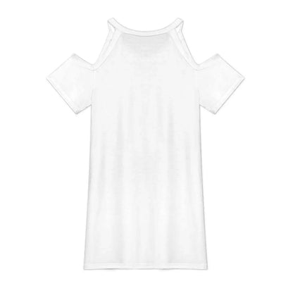 Women’s V-Neck Cold Shoulder Mini Dress - Nogicle