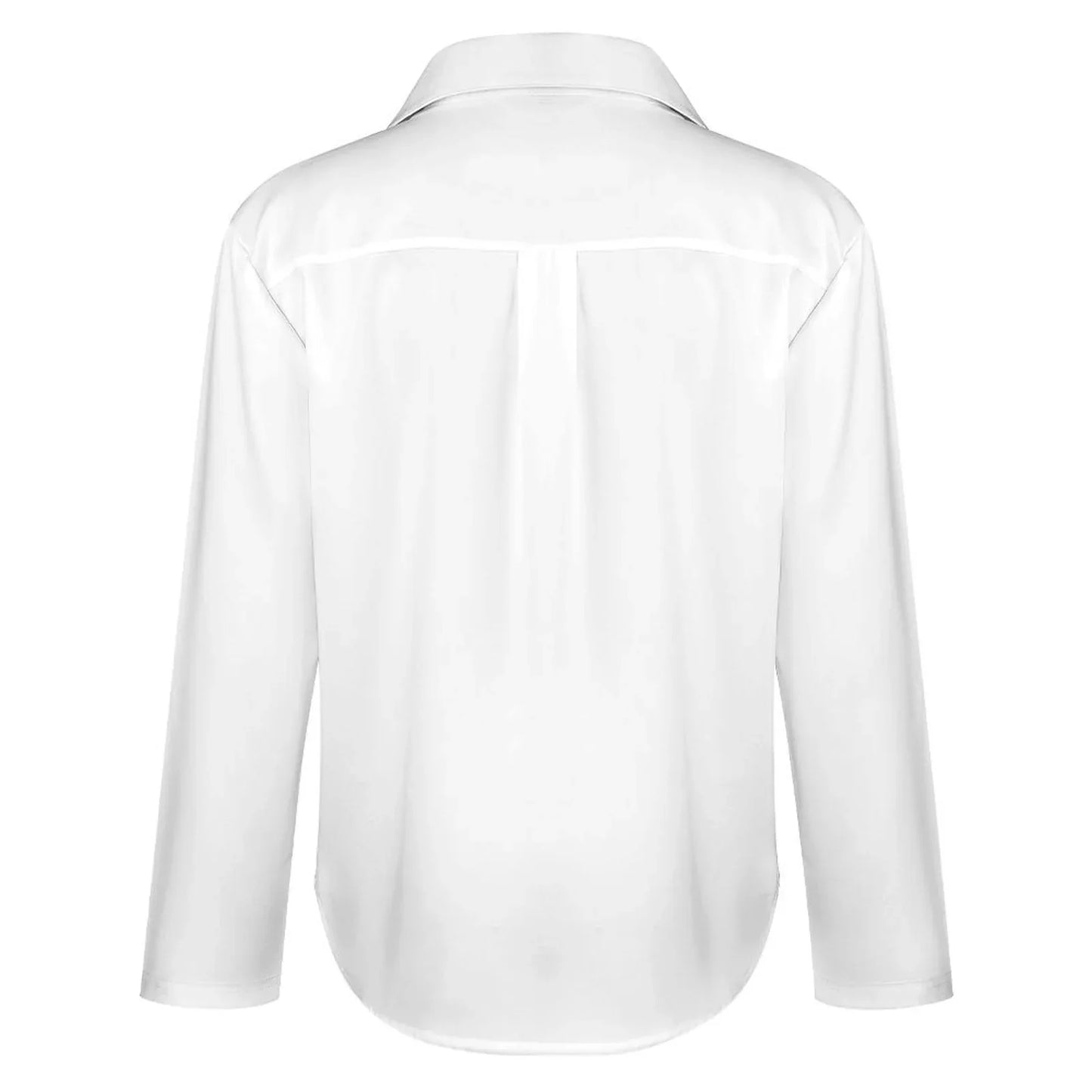 Women’s Curved Hem Button-Up Shirt - Nogicle