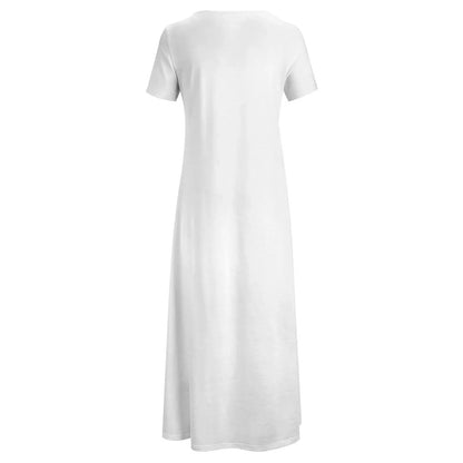 Women’s Short Sleeve Long Dress - Nogicle