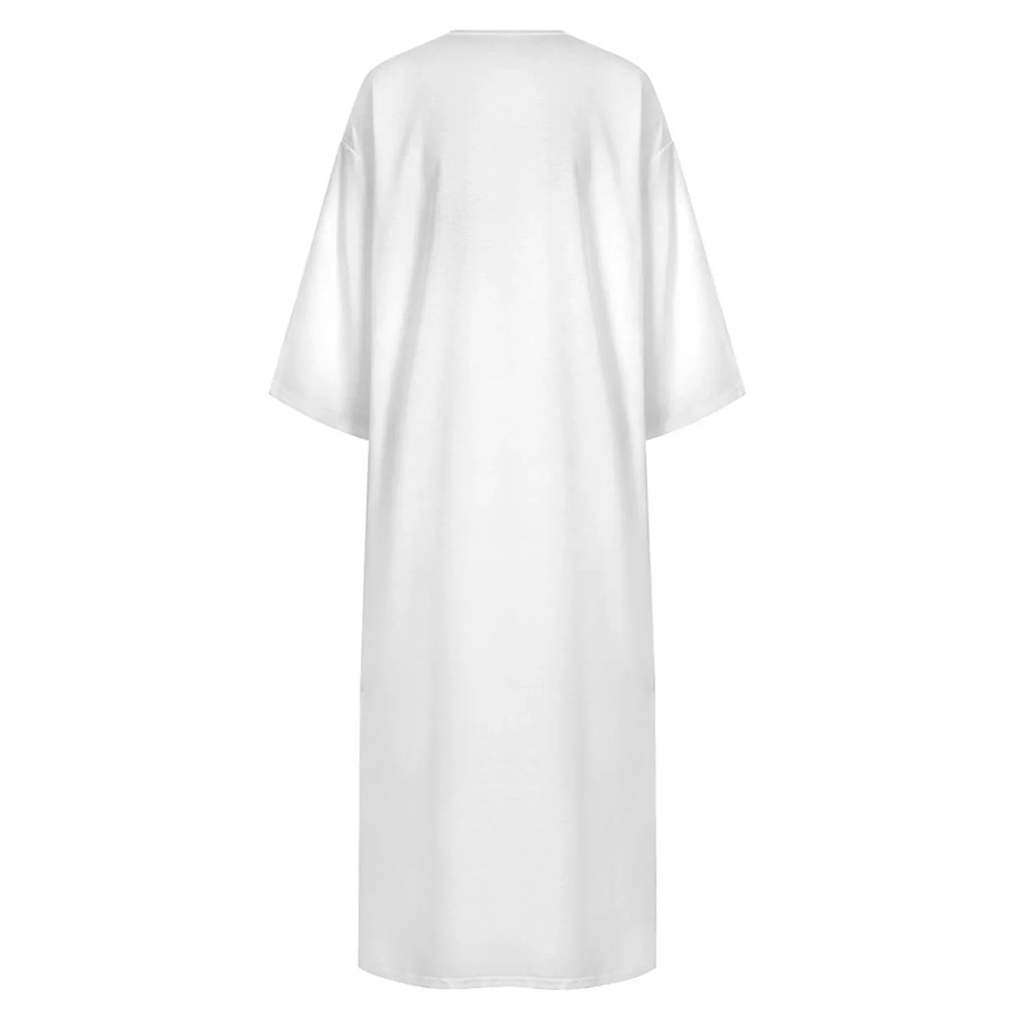 Women’s V-Neck Loose Kaftan Dress - Nogicle