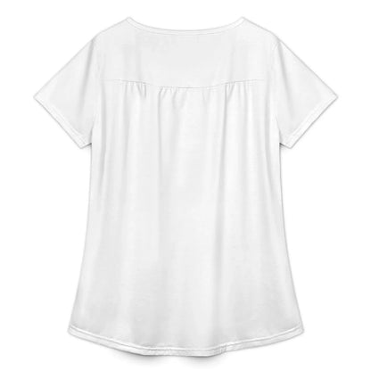 Women’s Button Front Gathered Short Sleeve Top - Nogicle