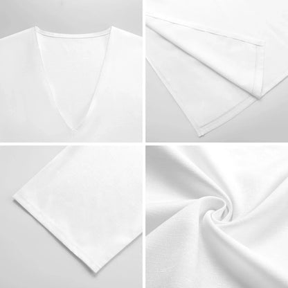 Women’s V-Neck Loose Kaftan Dress - Nogicle