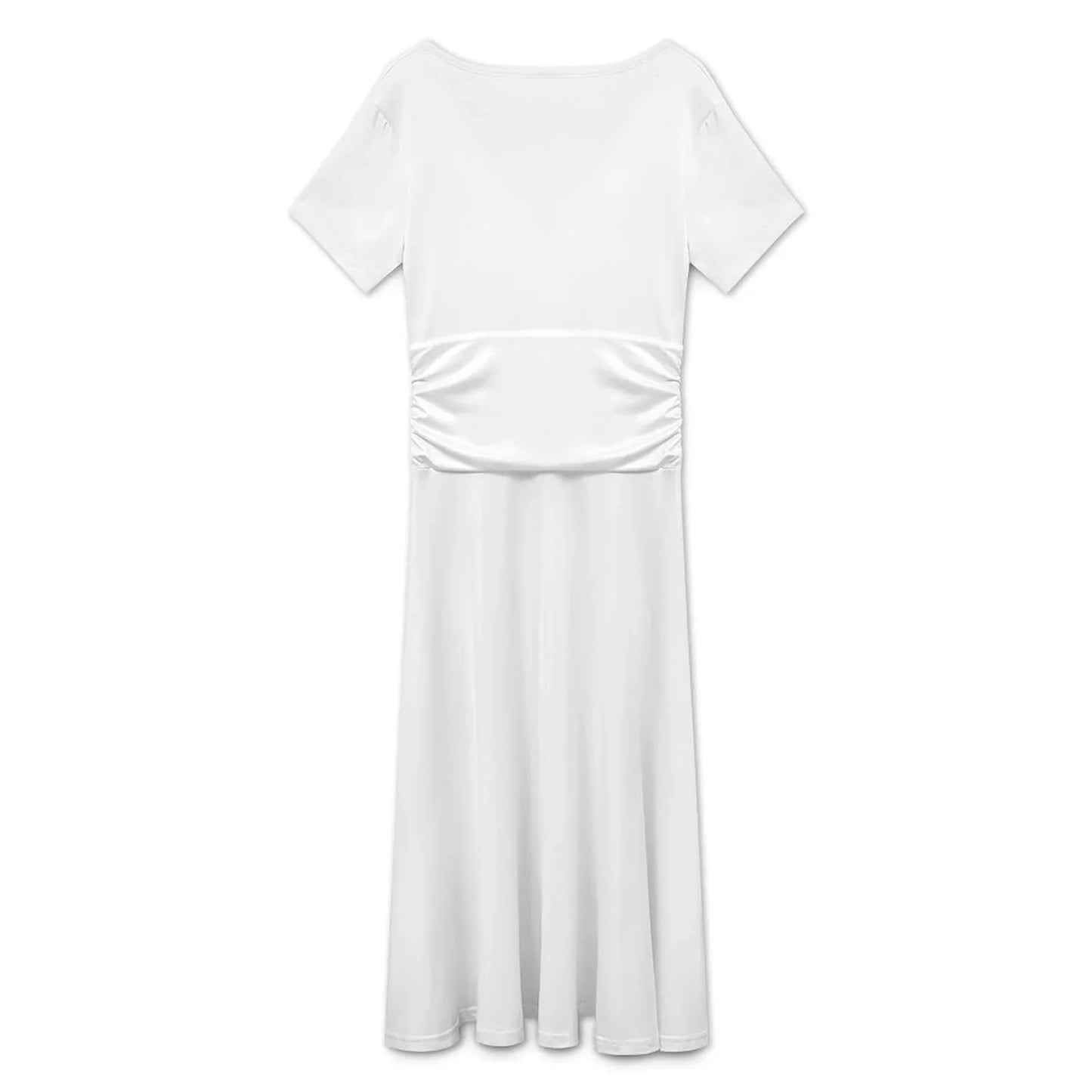 Women’s Short Sleeve Wrap V-Neck Midi Dress - Nogicle
