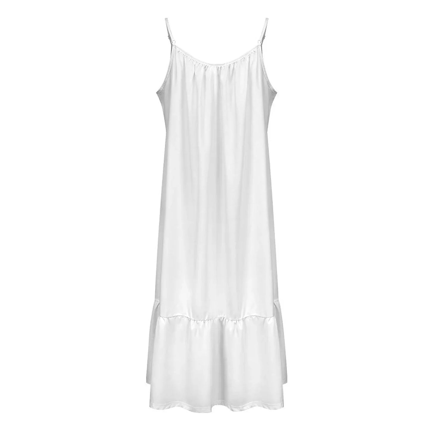 Women’s Spaghetti Strap Ruffle Hem Dress - Nogicle