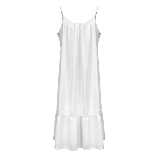 Women’s Spaghetti Strap Ruffle Hem Dress - Nogicle