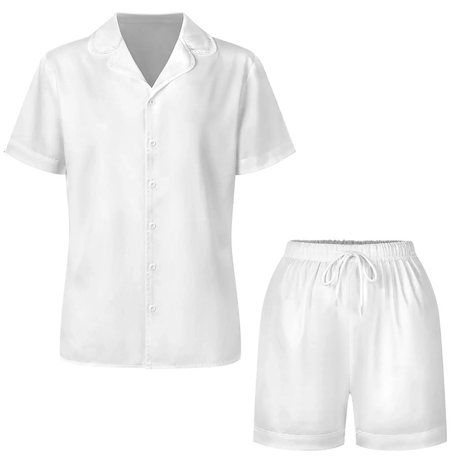 Women’s Satin Short Sleeve Pajama Set - Nogicle