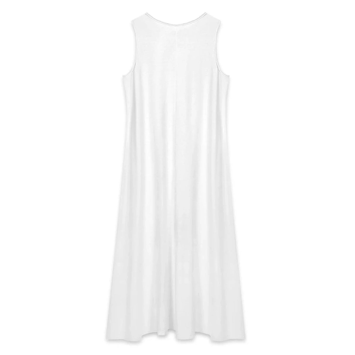 Women’s Sleeveless Maxi Dress with Pockets - Nogicle