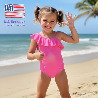 Girls’ One-Shoulder Swimsuit