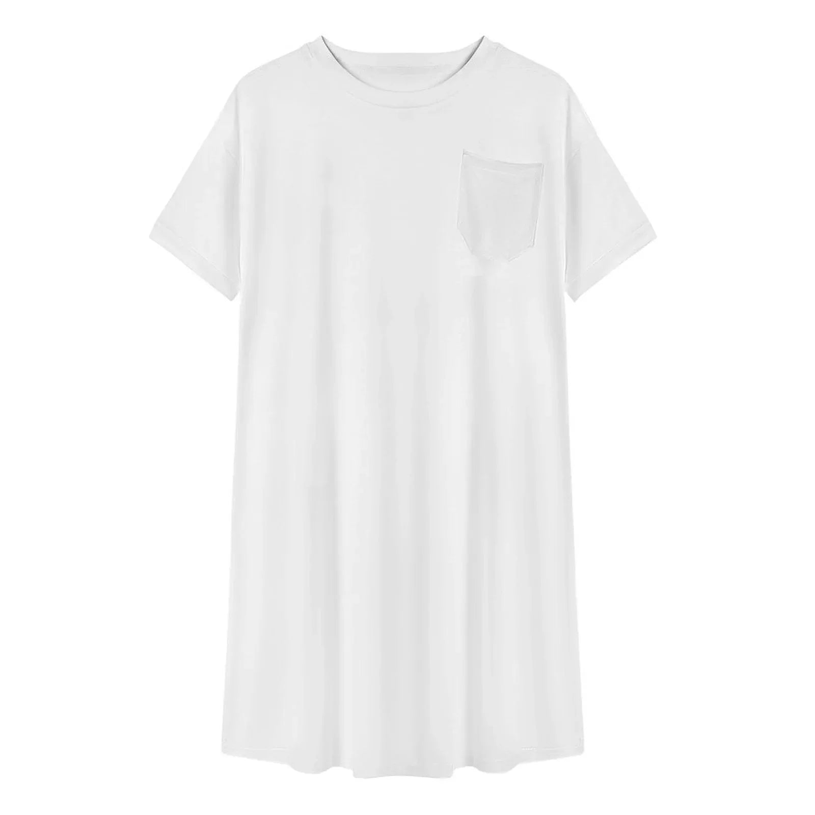 Women’s Short Sleeve Pocket T-Shirt Dress - Nogicle
