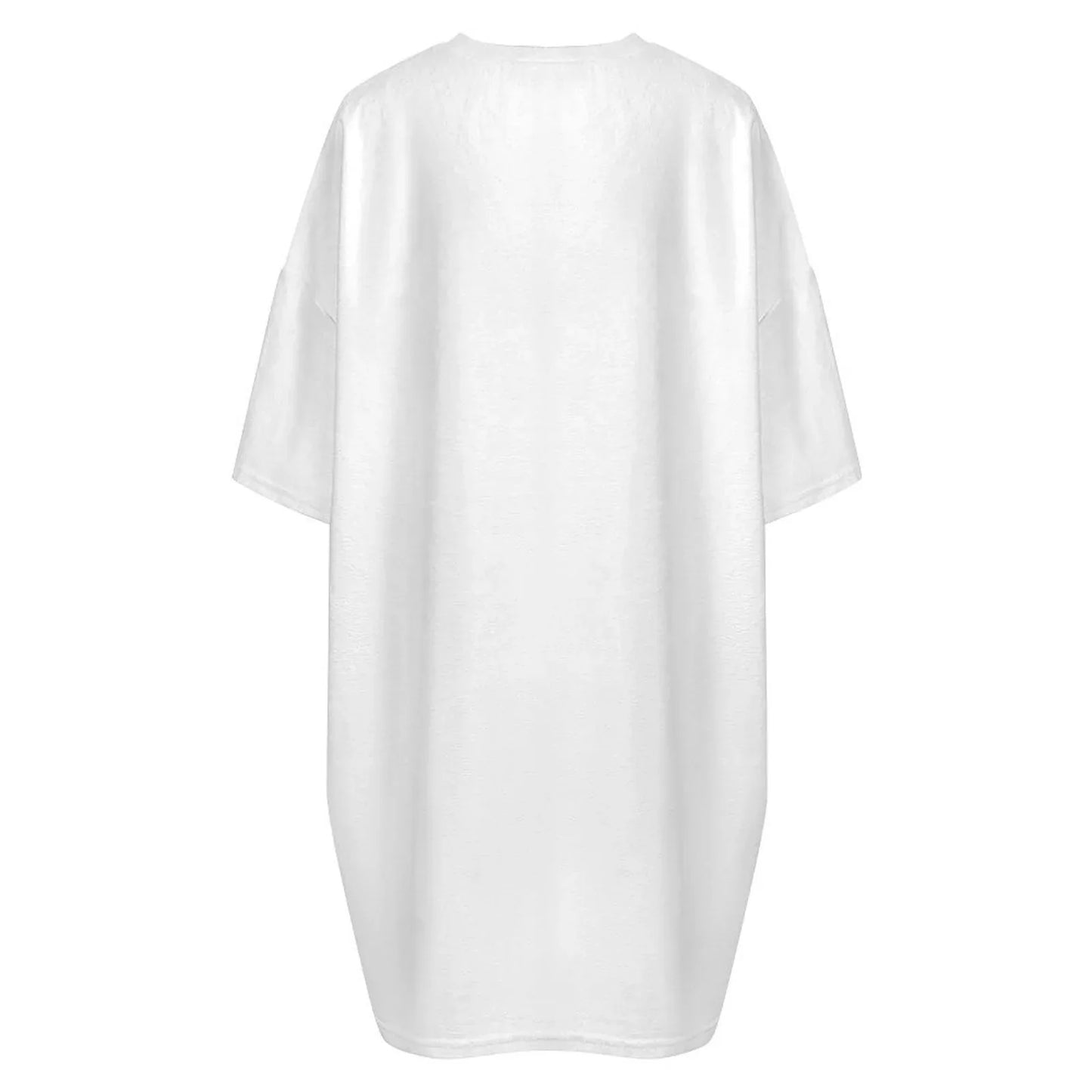 Women’s Fleece Oversized T-Shirt Dress - Nogicle