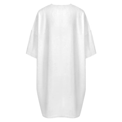 Women’s Fleece Oversized T-Shirt Dress - Nogicle