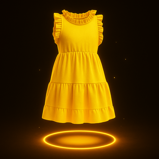Frill Neck A-Line Dress