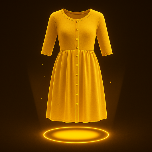 Flowy Button-Front Lounge Dress