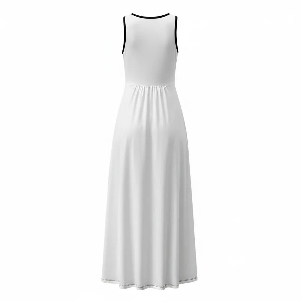 Women’s Sleeveless V-Neck Maxi Dress - Nogicle