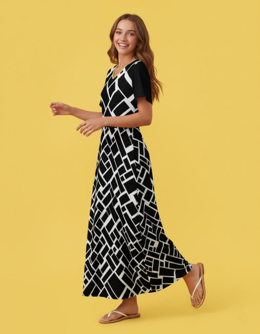Women’s V-Neck Maxi Dress