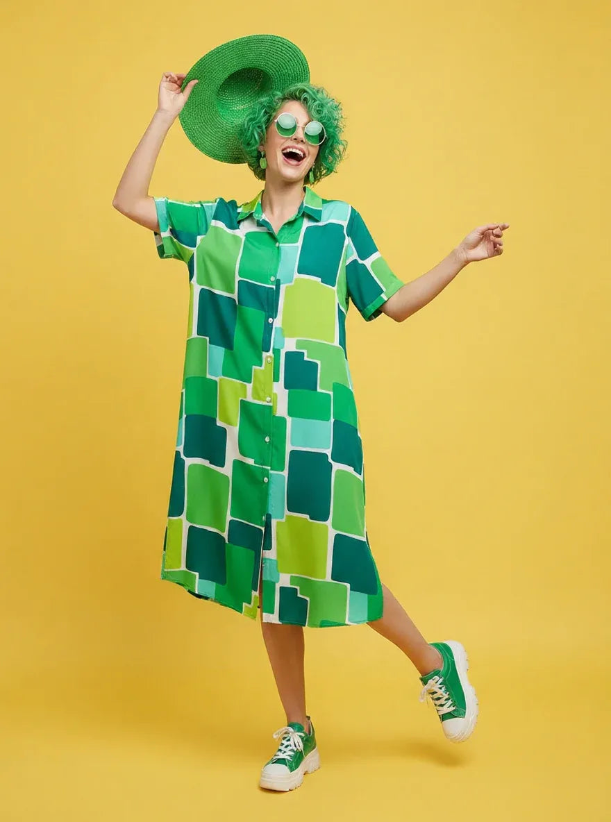 Women’s Button-Down Shirt Dress - Nogicle