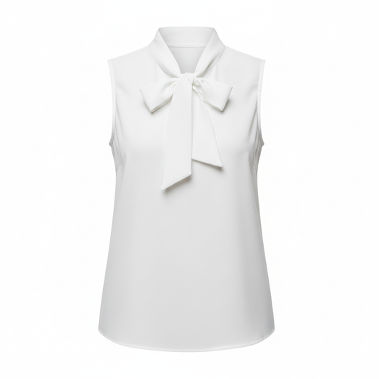 Women’s Sleeveless Bow Tie Blouse