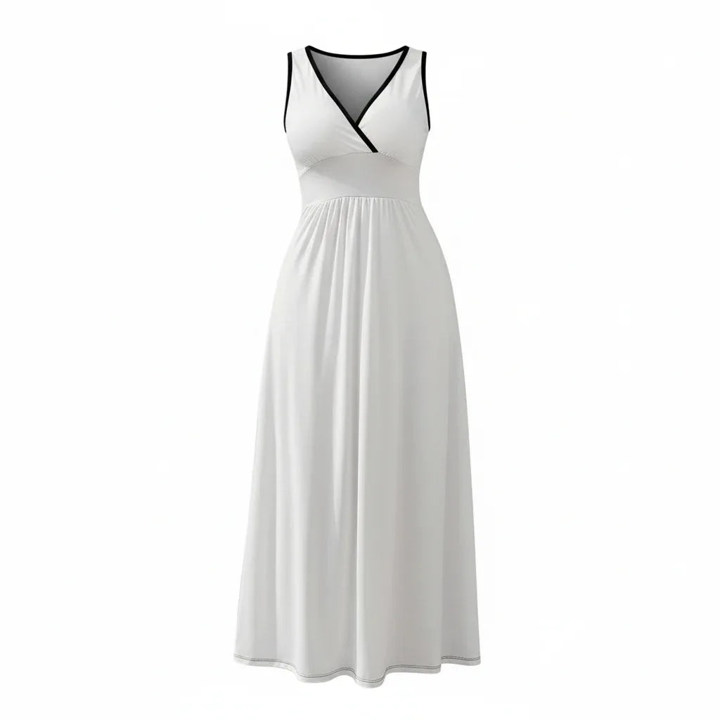 Women’s Sleeveless V-Neck Maxi Dress - Nogicle