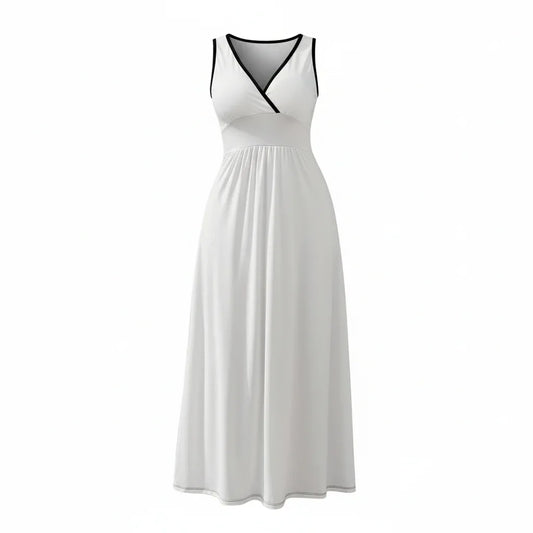 Women’s Sleeveless V-Neck Maxi Dress - Nogicle