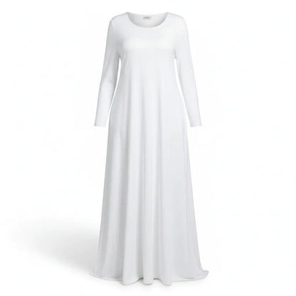 Women’s Plus Size Long Sleeve Maxi Dress - Nogicle