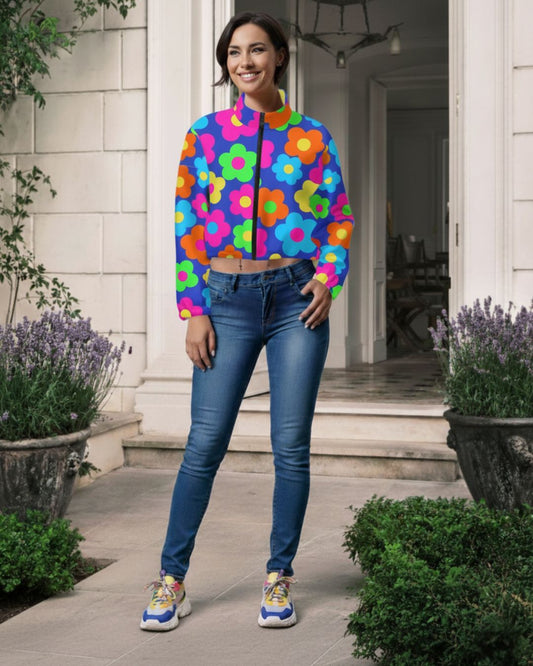 Cropped Fleece Zip Jacket