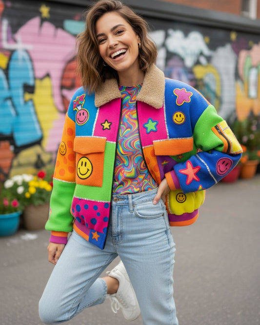 Fleece-Lined Bomber Jacket with Utility Pockets