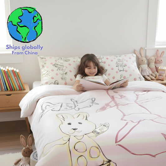 3-Piece Bedding Set (1 Duvet Cover + 2 Pillow Cases)