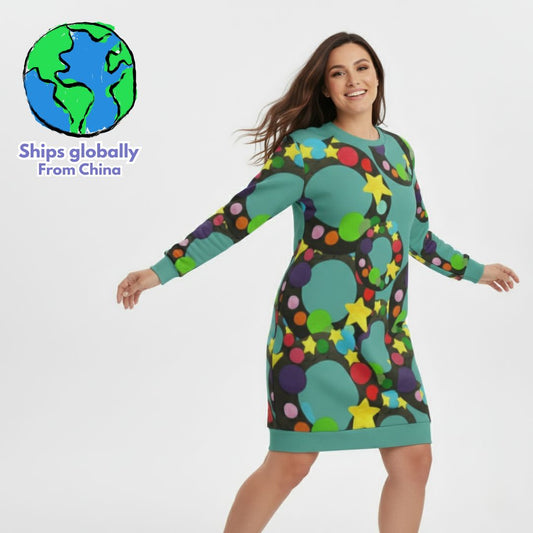 Women’s Ribbed Pullover Sweater Dress