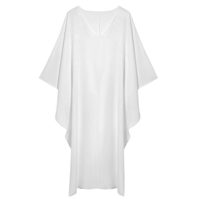 Women’s Relaxed Oversized V-Neck Kaftan Dress - Nogicle