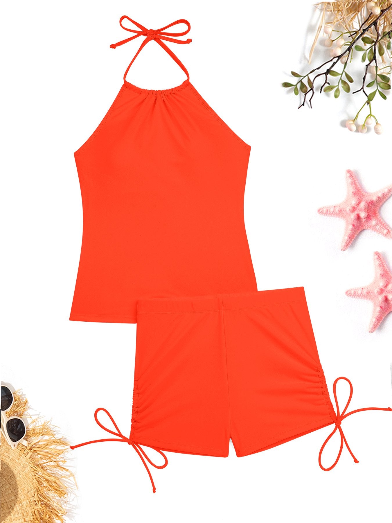 Women’s Halter Tankini with Swim Shorts
