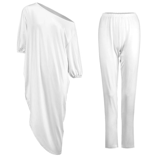 Women’s One-Shoulder Tunic & Leggings Set