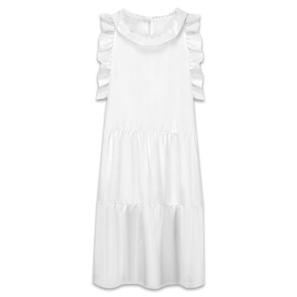 Women’s Ruffle Mock Neck High Waist Dress