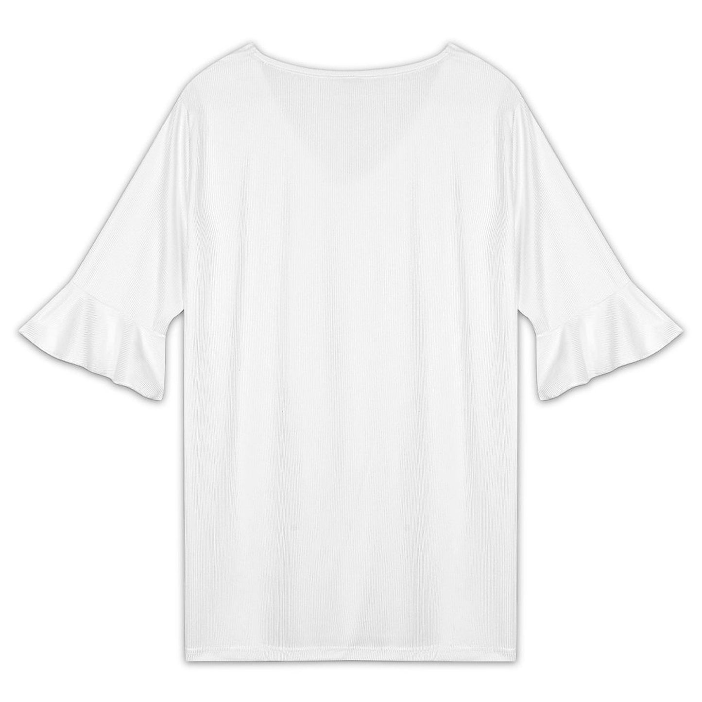 Women’s V Neck Ruffle Sleeve T Shirt