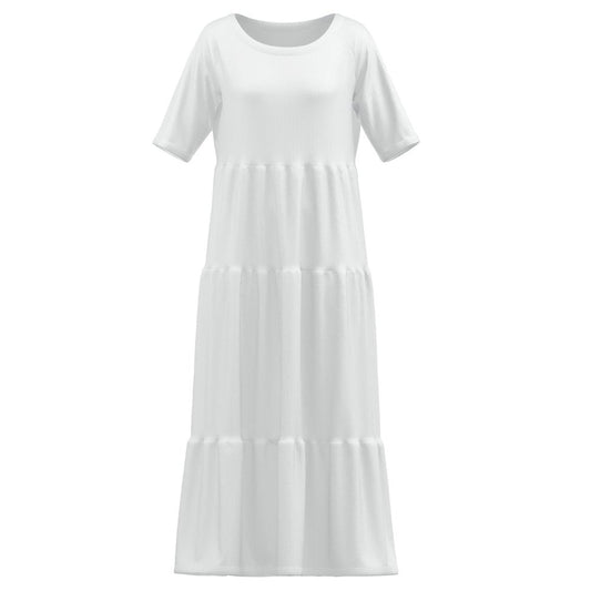 Women's Tiered Midi T-Shirt Dress