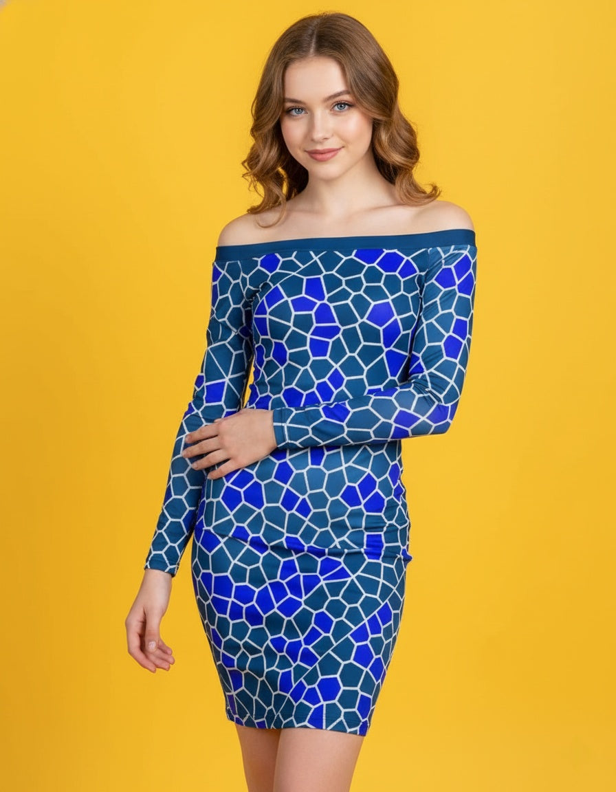 Women’s Off-Shoulder Long Sleeve Bodycon Dress