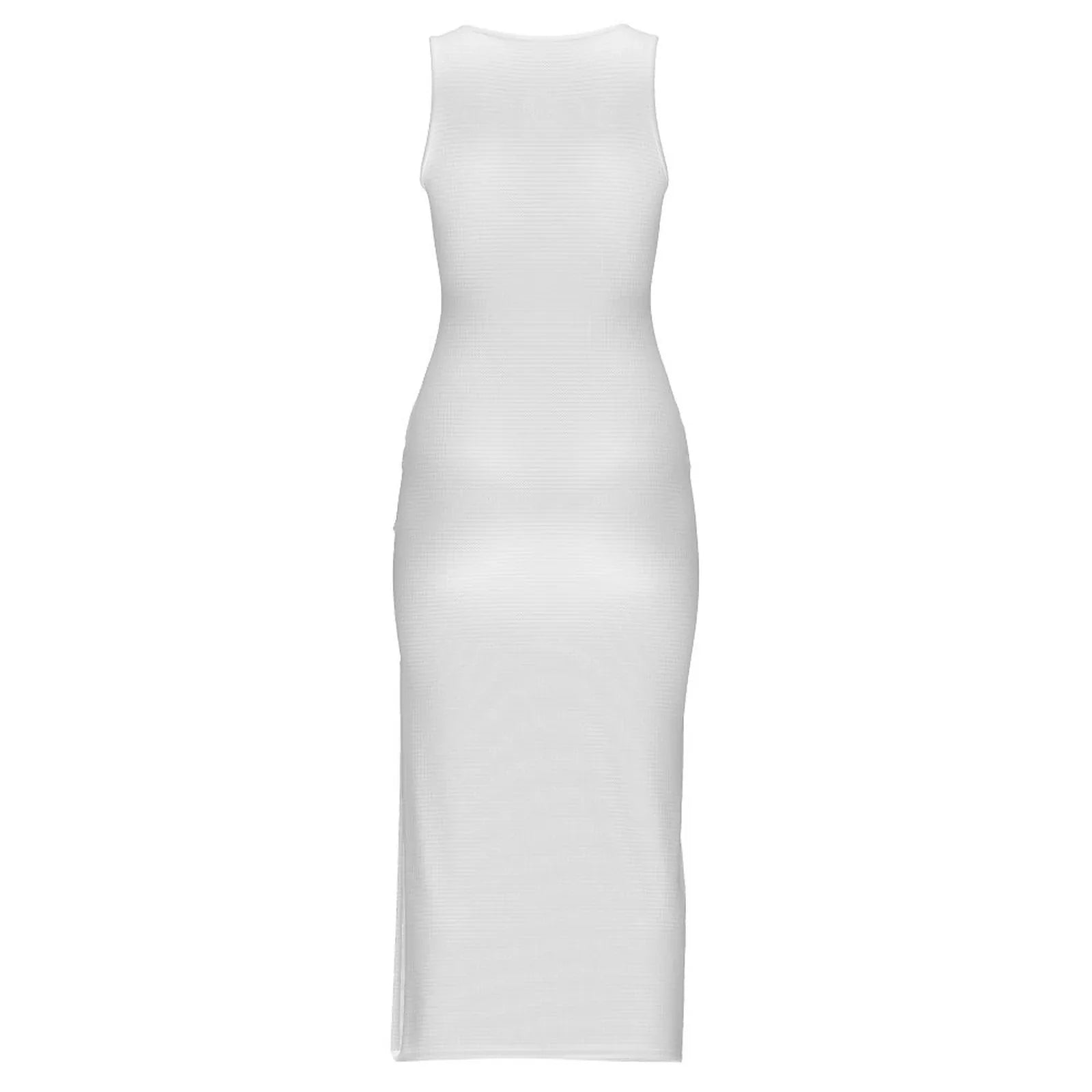 Women’s High Slit Sleeveless Bodycon Maxi Dress - Nogicle