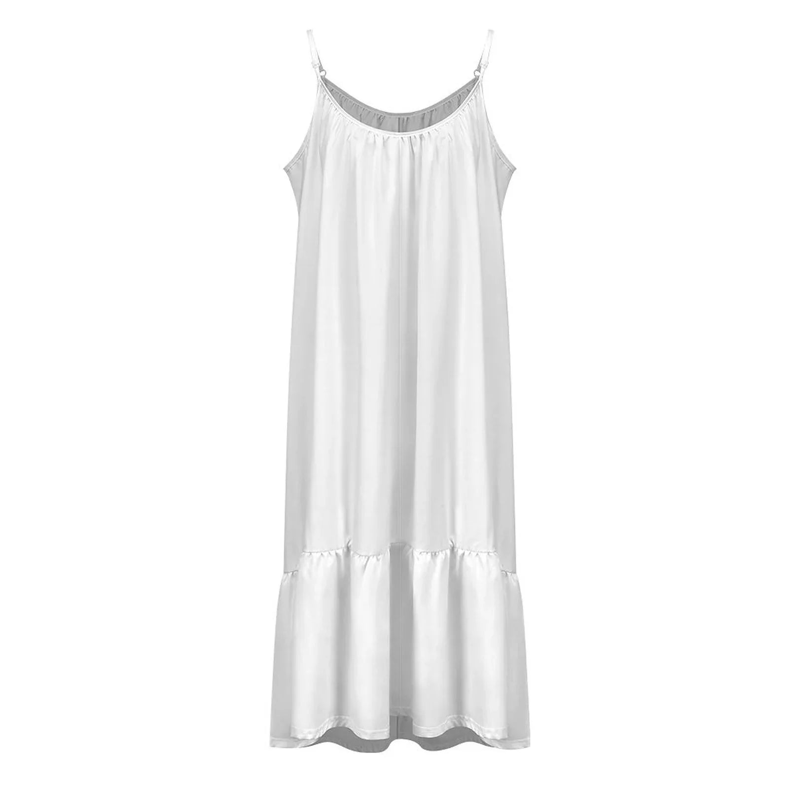 Women’s Spaghetti Strap Ruffle Hem Dress - Nogicle