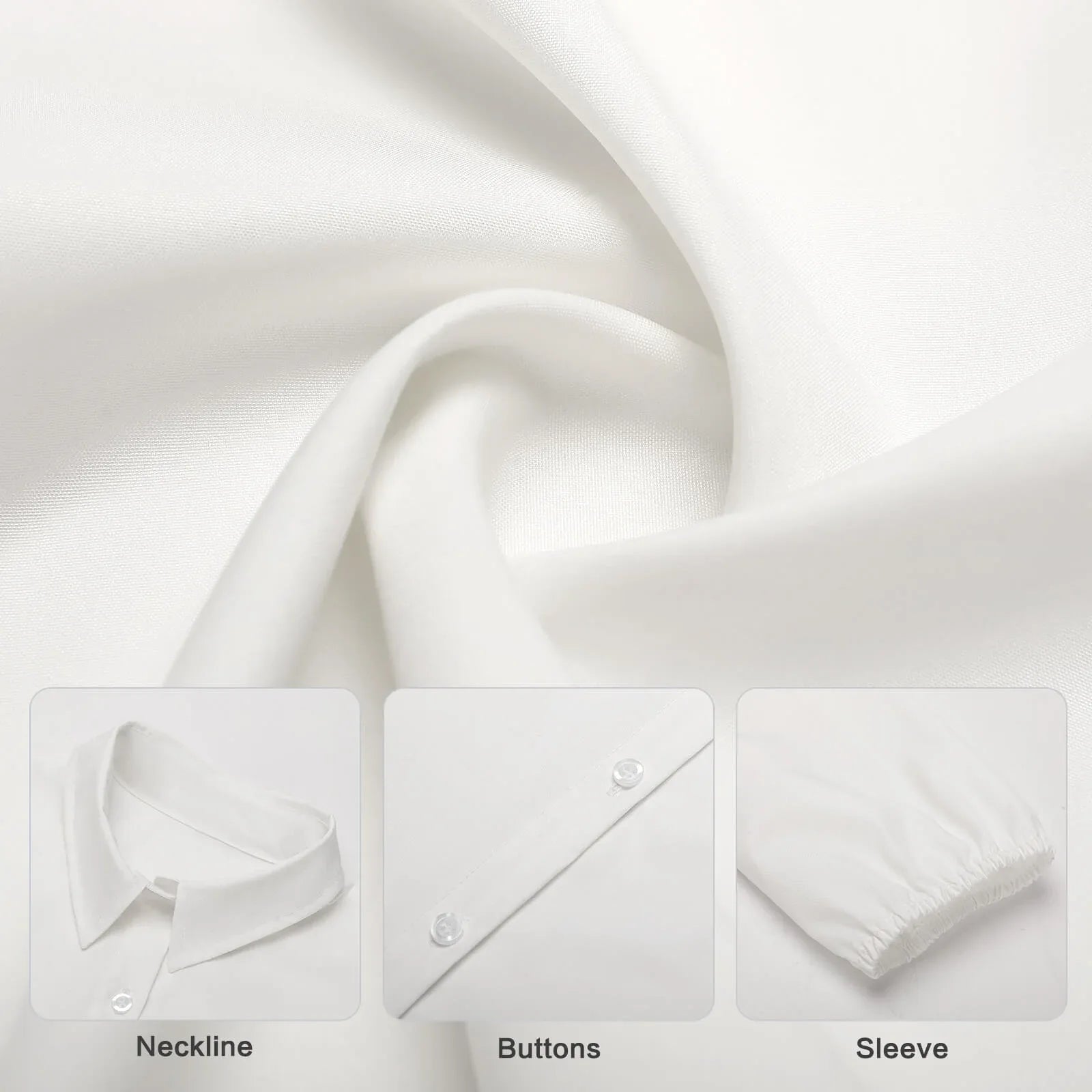 Women's Collared Button-Down Long Sleeve Blouse - Nogicle