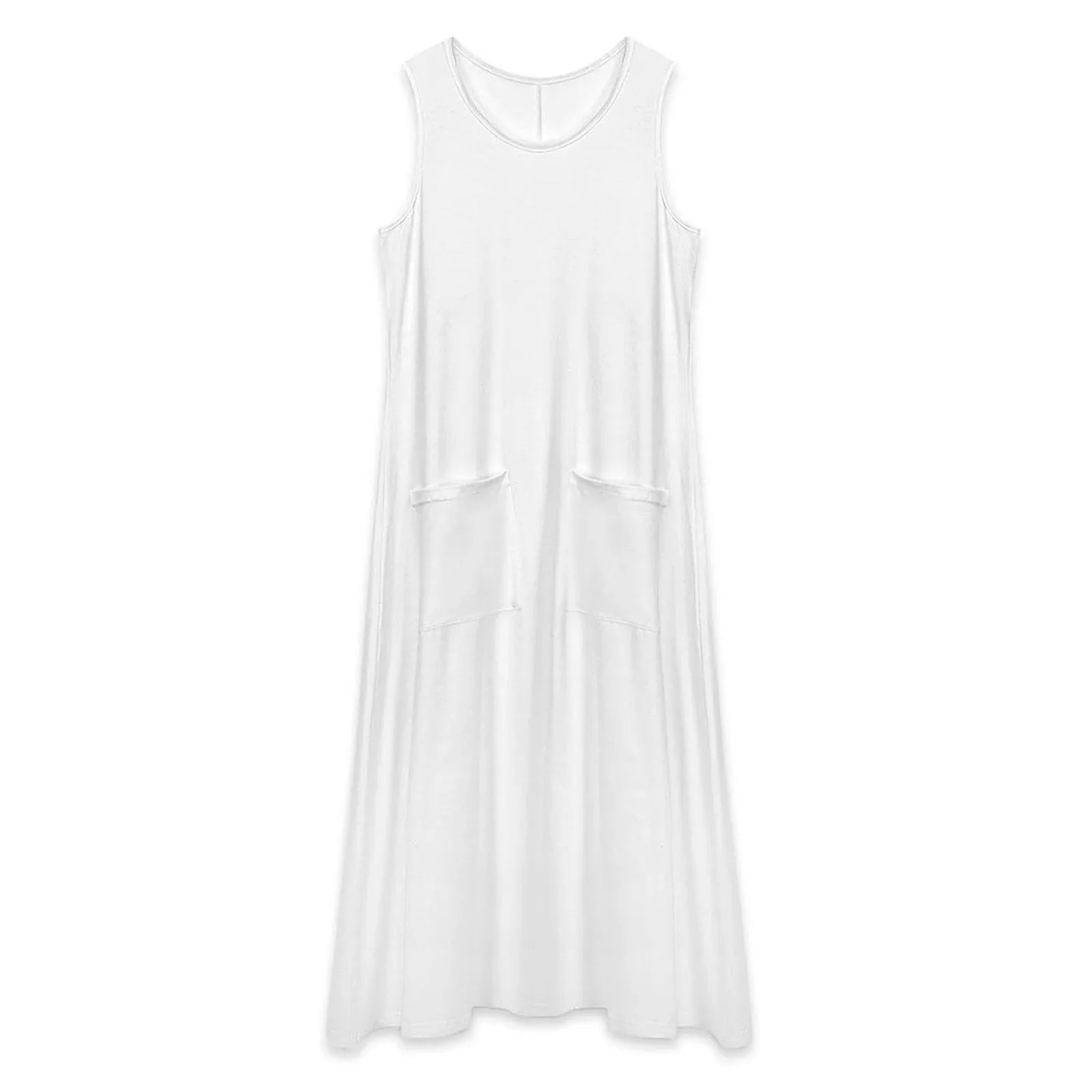 Women’s Sleeveless Maxi Dress with Pockets - Nogicle